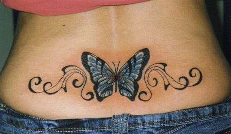 tatuajes de mariposas en la espalda baja|Simbolismo del tatuaje de mariposa en la espalda:。